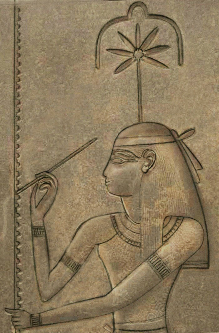 Seshat (Sashet, Sesheta, Safekh), meaning 'female scribe', was the Egyptian goddess of writing