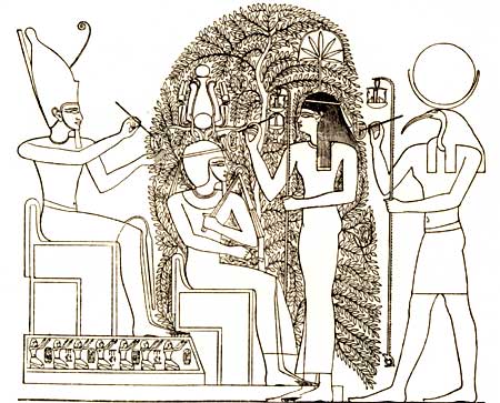 Thoth and his wife Seshat