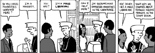 Librarian Dewey cartoon