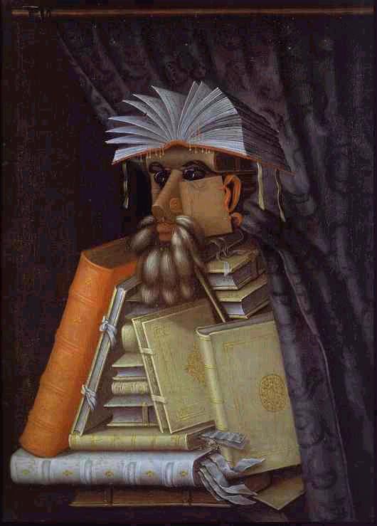 Artistic representation of male librarian