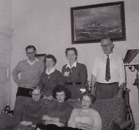 Dad and Mom visiting with his family